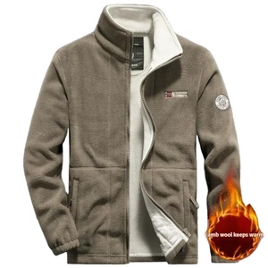 Chaqueta de Forro Polar de Algodón 100% Reversible, Cálida para Invierno, Bordada, Unisex, para Escalada, con Bolsillos Dobles Gruesos, Cuello Alto, para Exteriores - Product Image 5