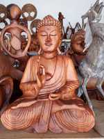 Bouddha en bois poli Bali Sculpture bouddhiste religieuse gravure complexe maison Art cadeau fabriqué signe décoratif artisanat en boîte