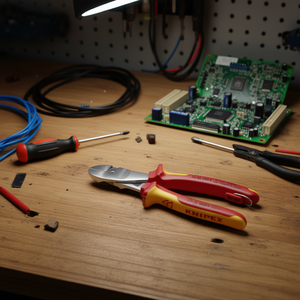 Cortador Diagonal de Alto Rendimiento Knipex, Recubierto de Cromo, con Certificación VDE, Tijeras con Empuñaduras Multicomponente Aisladas - Product Image 3