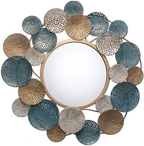 กระจกติดผนังลายใบไม้มอนสเตราทำจากทองเหลืองโบราณการออกแบบร่วมสมัยที่ทันสมัยการตกแต่งผนังงานแต่งงานที่มีสไตล์ - Product Image 2