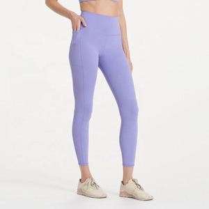 Leggings en polyester et élasthanne, pantalons de yoga doublement brossés, logo personnalisé, taille plus, respirants, légers, vêtements de sport, leggings de yoga - Product Image 2