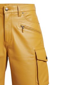 Pantalones Cortos Cargo de Cuero Genuino para Hombre, Diseño con Múltiples Bolsillos, Color Premium y a la Moda - Product Image 2