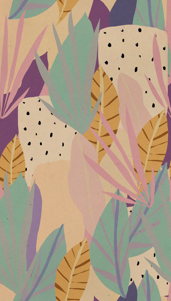 beige green purple yellow