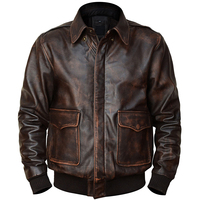 Chaqueta Casual Personalizable para Hombre, de Invierno, con Cuello Alto, Resistente al Viento, Transpirable, Recubierta de Lona y Cuero Vacuno Genuino Profesional