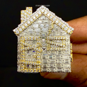 Anillo de Lujo STAR JEWELRY de Plata de Ley 925 con Moissanita y Diamantes Engastados en Baguette, Estilo Hip Hop Cristiano - Product Image 3