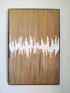 Hot Selling Wooden Shadow Box Wall Art with Geometric Stripes Abstract Design for Modern Home <b>Decor</b> Living Room Bedroom Office - Product Image 4