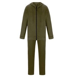Ensemble de survêtement décontracté pour hommes en polyester léger 100 %, respirant, avec logo personnalisé, fermeture à cordon, motif uni, vente en gros - Product Image 2