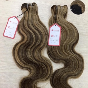 Venta caliente Paquete de cabello humano de onda del cuerpo Cabello humano de Vietnam 100% Virgen Remy Mezcla de color de piano - Product Image 5