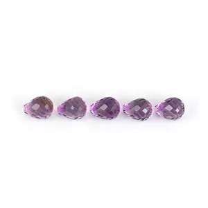 天然紫水晶宝石顶级品质紫色梨雕半宝石厂家批发价格