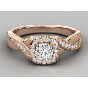 14K Gold Solitaire Ring for Ladies with Lab Grown Diamond - Product Image 6