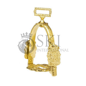 Estribos de caballo barroco de calidad superior, OEM superventas, venta al por mayor, Latón chapado en oro, estilo ecuestre, equitación inglesa - Product Image 5