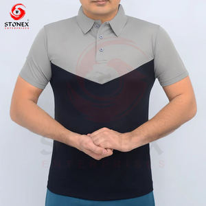 เสื้อโปโลสำหรับผู้ชายเสื้อยืดถักยาวปรับแต่งสีได้ - Product Image 4