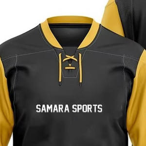 Logotipo personalizado sublimado impreso 100% malla de poliéster hombres mujeres en blanco práctica Hockey desgaste hockey sobre hielo Jersey camisas - Product Image 2