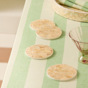 Juego de 4 Posavasos Decorativos Hechos a Mano con Madreperla, Posavasos con Incrustaciones de Concha de Capiz para Restaurante, Café, Fiesta, de Vietnam - Product Image 2