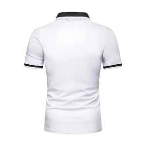 เสื้อเชิ้ตผู้ชายไซส์ใหญ่ ผ้าโพลีเอสเตอร์/คอตตอนผสม คุณภาพสูง ป้องกันริ้วรอย แขนสั้น รับสกรีนโลโก้ ผ้า 180 กรัม ผลิตตามแบบ OEM - Product Image 2