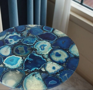 Sceau en agate poli artisanal, décoration de luxe pour la maison, motif floral religieux, résine, couleur personnalisée, haute qualité, pour table - Product Image 2