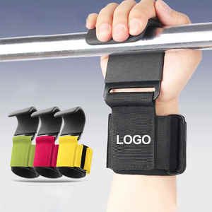 Logo personnalisé Sangles de poignet de levage à usage intensif Booster Power Hook Pull up Deadlift Straps Grips Crochets d'haltérophilie rembourrés - Product Image 1