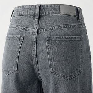 Pantalones Vaqueros Casuales de Invierno para Mujer, Transpirables, de Algodón, Cintura Media, Frente Plano, Logotipo Personalizado, Color Personalizado de Alta Calidad, Ropa Urbana - Product Image 4