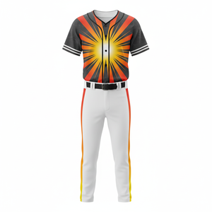 Uniforme de baseball léger en tissu mesh polyester sublimé, vêtements de sport unisexes pour équipe - Product Image 6