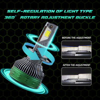 Quatre tuyaux en cuivre haute puissance universel voiture ampoules LED lumières H1 H3 9005 9006 H7 H11 H4 phares LED