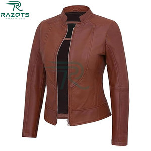 Chaqueta de Cuero de Moda para Mujer 2025, Chaqueta de PU Entallada con Cuello Alto, Chaqueta de Motociclista con Cremallera Antiviento para Hombre y Mujer - Product Image 2