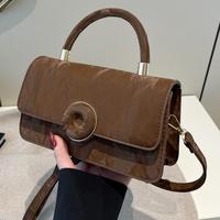 Sac à rabat en cuir PU pour femme, blanc nacré, avec poignée supérieure, quincaillerie dorée, bandoulière, vente en gros personnalisée OEM