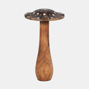 Pièce maîtresse champignon en bois rustique Figurine décorative inspirée de la Nature décoration de table saisonnière intérieure de la maison écologique - Product Image 1