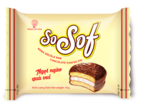 Biscuits fourrés au sucre et guimauves, super doux, enrobés de chocolat à 2 couches, produits de boulangerie en vrac, emballage OEM/ODM en boîte, 24 sachets/carton