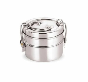 Gran oferta de caja Tiffin de acero inoxidable 7*2 Clip Carrier para hoteles y restaurantes Fiambreras de comida diaria - Product Image 1