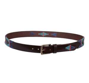 Cinturón de Polo Negro Hecho a Mano en Argentina, Cinturón de Cuero Vacuno Colorido con Hebilla de Aleación - Product Image 6