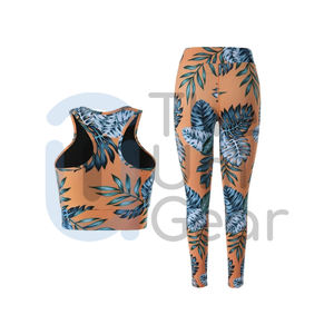 Conjunto de ropa deportiva de gimnasio de alta demanda para mujer, Sujetador deportivo personalizado de alta calidad, mallas, chándal de Yoga para entrenamientos de Fitness, patrón sólido - Product Image 6