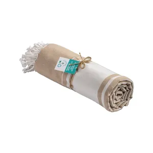 Telo da Spiaggia in Cotone Riciclato Sostenibile GRS, Accessorio Ecologico - Product Image 5