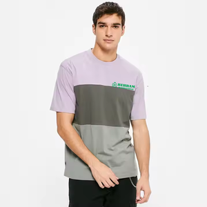 T-shirt d'été pour homme personnalisable, coupe ample, respirant, tissu 180 grammes, motif imprimé, tenue décontractée, design vierge, col rond - Product Image 6