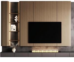 Mobile <span class=keywords><strong>TV</strong></span> in Legno dal Design Moderno e Semplice KEJIA, Arredamento <span class=keywords><strong>per</strong></span> <span class=keywords><strong>Soggiorno</strong></span> con Unità a Parete e Supporti <span class=keywords><strong>TV</strong></span> - Product Image 2