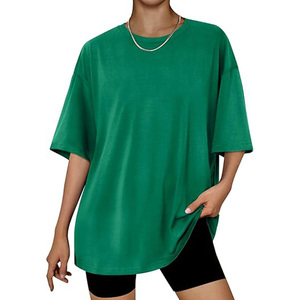 Camiseta de peso pesado, ropa de calle, camiseta Unisex de algodón y poliéster, Camiseta deportiva de gran tamaño para mujer - Product Image 3