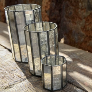Vente chaude Métal Mercure Verre Ouragan Votive Titulaire Dernière Conception Multifonctionnel Bougeoir Lanterne pour La Maison Jardin - Product Image 3