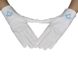 Gants maçonniques pour l'église gants maçonniques gants maçonniques 100% coton - Product Image 5