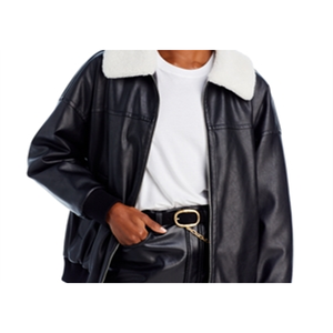 Giacca in Pelle Shearling Antivento 4th & Reckless Benson Nera - Product Image 5