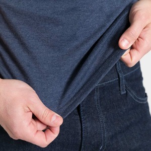 เสื้อยืดผ้าฝ้าย100% 240g สำหรับผู้ชายเสื้อยืดพิมพ์ลายสีทึบแบบลำลองมีน้ำหนักมาก - Product Image 3