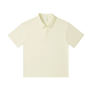 T-shirt polo d'été en coton des années 50, coupe ample à épaules tombantes, ajustement compact - Product Image 1