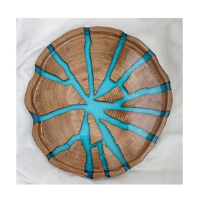 Bandeja de Madera y Resina, el Mejor Producto, Bandeja de Madera Natural con Diseño de Río, Bandeja de Resina y Madera Personalizada y Popular - Product Image 5