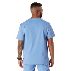 Haut de blouse de travail pour hommes, fabricant OEM, uniforme médical professionnel à manches courtes pour hommes - Product Image 4