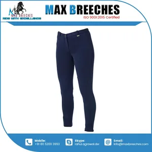 Collants d'équitation de vente chaude pour femmes d'approvisionnement d'OEM avec culottes en cuir de patch de genou pour la protection directe de l'exportateur indien - Product Image 5