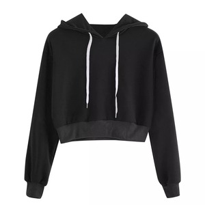 เสื้อครอปสตรีแบบสั้นมีฮู้ดของผู้หญิงเสื้อครอปแบบลำลองพิมพ์ลาย - Product Image 5