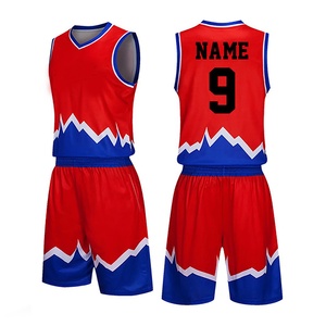 Nouveau design respirant uniformes de basket-ball évacuant l'humidité haute qualité bas quantité minimale de commande en vrac imprimé Jersey ensemble unisexe - Product Image 5