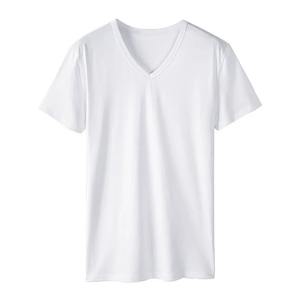 เสื้อยืดผู้ชายแขนสั้นทรงหลวม ระบายอากาศได้ดี ไซส์ใหญ่ รุ่นปี 2025 ผ้าบาง สีพื้น คอวี ผ้าฝ้าย 100% สำหรับฤดูร้อน - Product Image 4