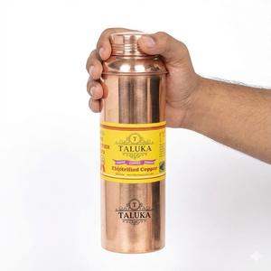 Indian Manufacturer Hot Selling Pure Copper <b>Water</b> <b>Bottle</b> 34 OZ/1000 ML For Drinking Gifting Ayurveda Copper <b>Water</b> <b>Bottle</b> - Product Image 1