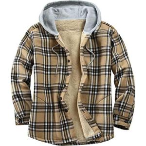 OEM Custom Winter <b>Top</b> Quality Plaid Wool Overshirt <b>Flannel</b> Tweed Jacket Custom logo <b>Flannel</b> Jacket Hood Jacket for Winter Season - Product Image 2