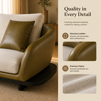 Canapé modulaire en forme de L, moderne et écologique, vert olive et blanc, avec chaise longue et plateforme d'extension, pour usage hôtelier