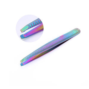 Pinzas para Cejas de Punta Inclinada con Recubrimiento de Color de Grado Industrial, Agarre Fuerte, Acero Inoxidable, Garantía de 3 Años, Logotipo Personalizado Disponible - Product Image 3